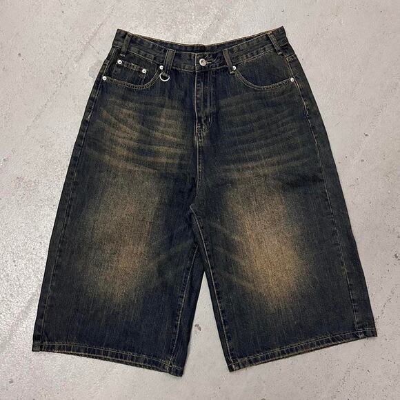 Vintage Other - NAVY DESERT WIDE LEG BAGGY JORTS 32 WAIST